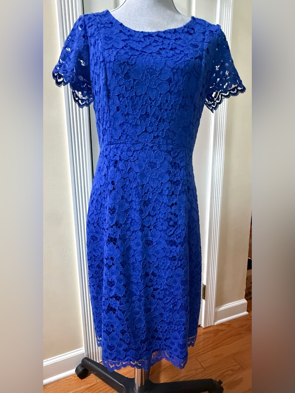 Talbots Women's Royal Blue Lace Sheath Dress